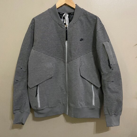 Nike Sportswear Tech Pack Full-Zip Bomber Jacket DM5501-011 Mens Size L $225 NEW - Picture 1 of 9